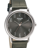 Sonata Quartz Analog Grey Dial Leather Strap