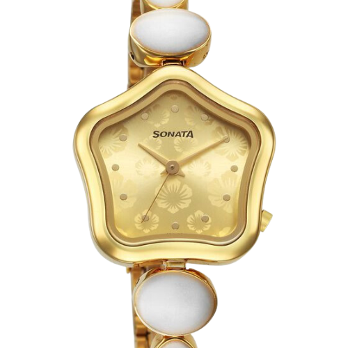 Sonata Utsav Champagne Dial Watch for Women