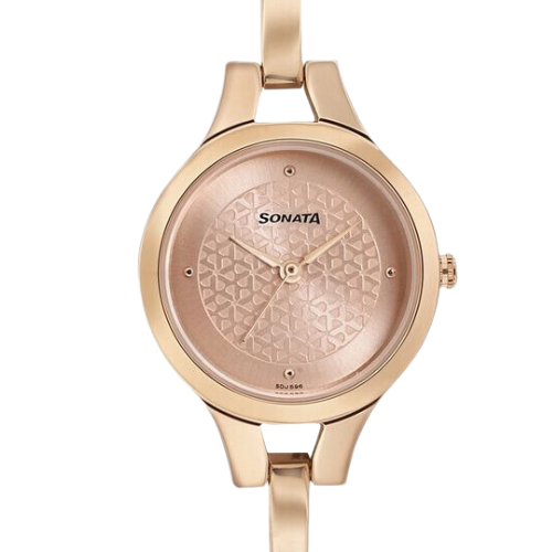 Sonata Mission Mangal Rose Gold Dial Women Watch