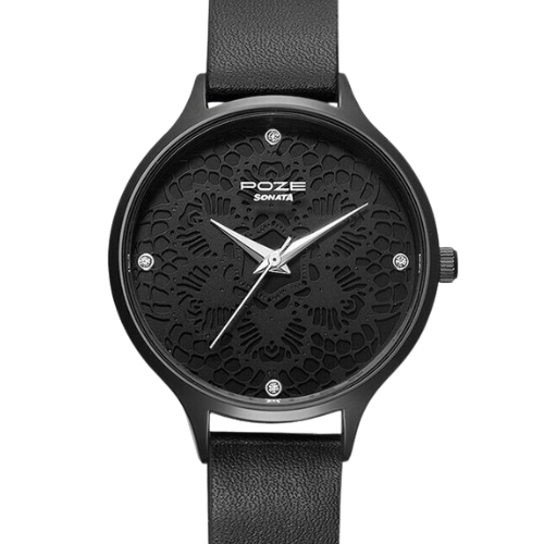 Poze by Sonata Quartz Analog Black Dial