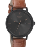 Sonata Quartz Analog with Date Black Dial