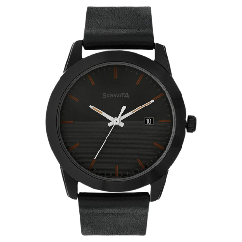Sonata Quartz Analog with Date Anthracite Dial