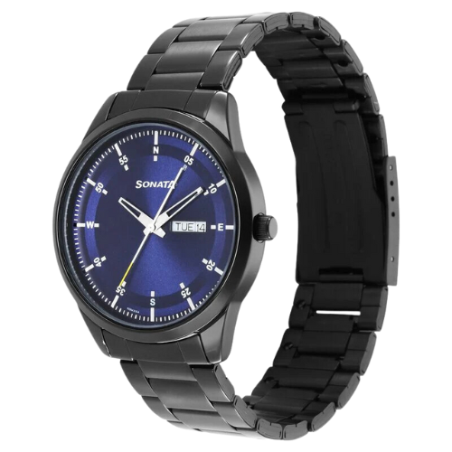 NS7146NM01 Sonata Force Quartz Analog with Day and Date Blue Dial Stainless Steel Strap Watch for Men 4 Untitled design 5 154