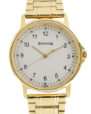 Sonata Quartz Analog White Dial