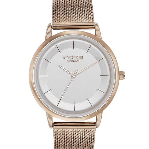 Sonata Poze Quartz Analog White Dial