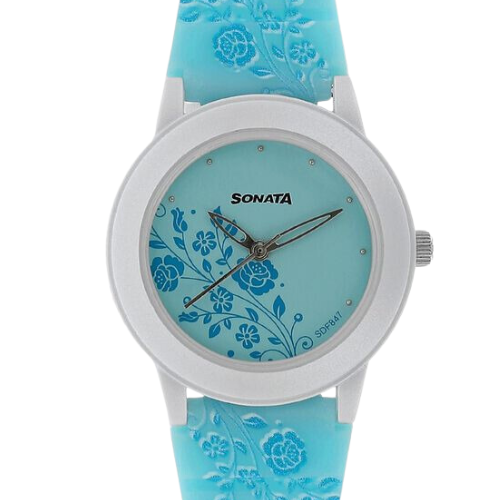 Sonata Sf By Sonata Blue Dial Women Watch With Plastic Strap