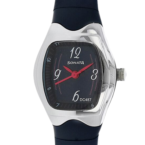 SF Quartz Analog Blue Dial Plastic Strap Watch for Women