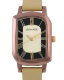 Sonata Quartz Analog Pink Dial Leather Strap Watch for Women