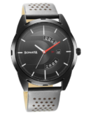 Sonata RPM Black Dial Leather Strap Watch for Men