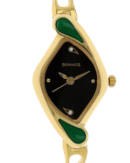 Sonata Quartz Analog Black Dial Metal Strap Watch for Women
