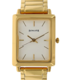 Sonata Quartz Analog White Dial Stainless Steel Strap Watch for Men