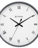 Titan 29.5 cm White Wall Clock: Silent Sweep Technology for Tranquil Living