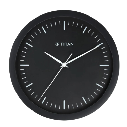 Titan Contemporary Black Wall Clock