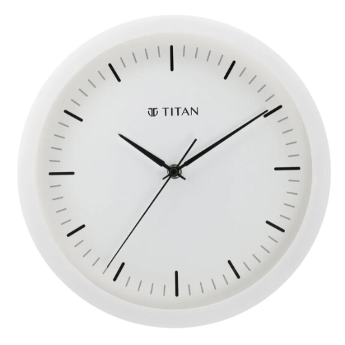 Titan Contemporary White Wall Clock