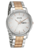 Sonata Quartz Analog with Day and Date White Dial Metal Strap Watch for Men