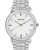 Sonata Quartz Analog White Dial