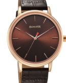 Sonata Utsav Quartz Analog Brown Dial Watch for Men