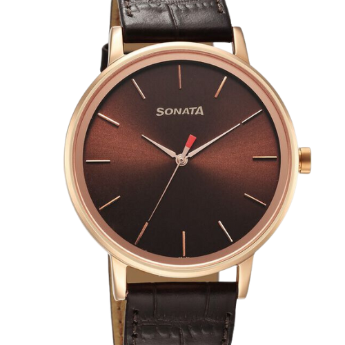 Sonata Utsav Quartz Analog Brown Dial Watch for Men