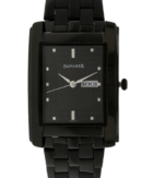 onata Quartz Analog with Day and Date Black Dial Stainless Steel Strap Watch for Men