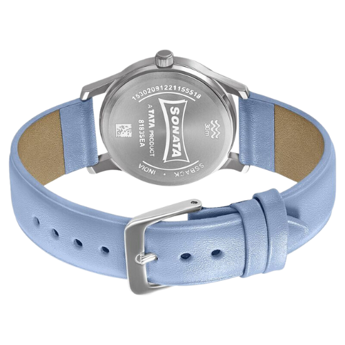 NS8183SL01 Sonata Women of Steel Blue Dial Leather Strap Watch for Women 5 Sonata Women of Steel Blue Dial