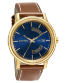 Sonata Quartz Analog with Date Leather Strap Watch for Men