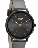 Sonata Quartz Analog with Date Leather Strap Watch for Men