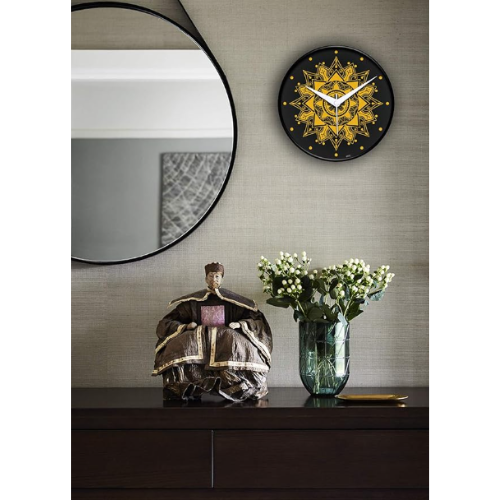 IIK COLLECTION IIK-937C Designer Analogue Round Wall Clock with Glass for Home, Kitchen, Living Room, Bed Room, Office (Multicolor, 28 cm x 28 cm x 6 cm) 4 Untitled design 1 40