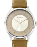 Titan Men's Urban Edge Lustrous Gold Dial Leather Watch