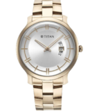 Titan Classic Distincta Silver Dial Analog with Date Stainless Steel Strap watch for Men