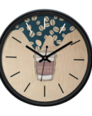 Amazon Brand - Solimo Engineered Wood Espresso 12-inch Silent Movement Wall Clock