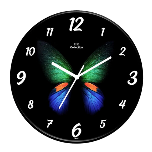 IIK COLLECTION Plastic Round Analogue Wall Clock