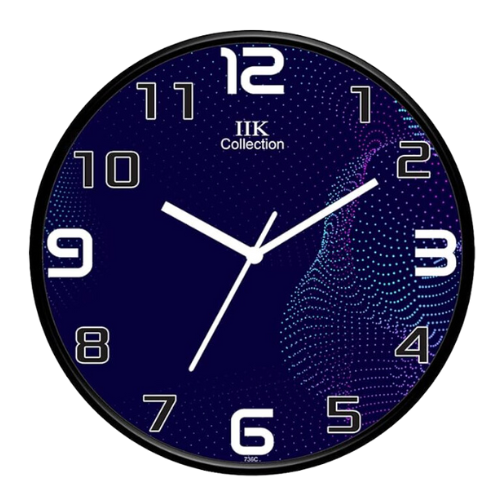 IIK COLLECTION Abstract Analogue Round Plastic Wall Clock