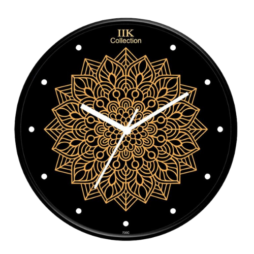 IIK COLLECTION Analogue Round Abstract Theme Plastic Multicolour Wall Clock