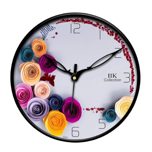 IIK COLLECTION Designer Analogue Plastic Round Wall Clock