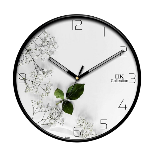 IIK COLLECTION Plastic Designer Analogue Round Wall Clock