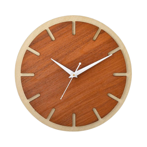 Ingo creation Decorative Silent Non-Ticking Wooden Wall Clock