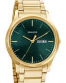 Sonata Quartz Analog with Day and Date Green Dial