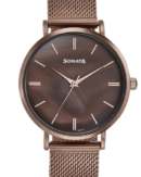 Sonata Quartz Analog Brown Dial