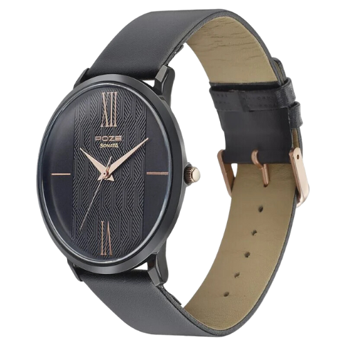 SP70004KL02 Poze by Sonata Quartz Analog Black Dial Leather Strap Watch for Men 5 Untitled design 2 220
