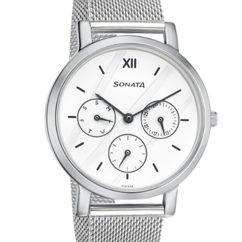 Sonata Multifunctions Silver Dial