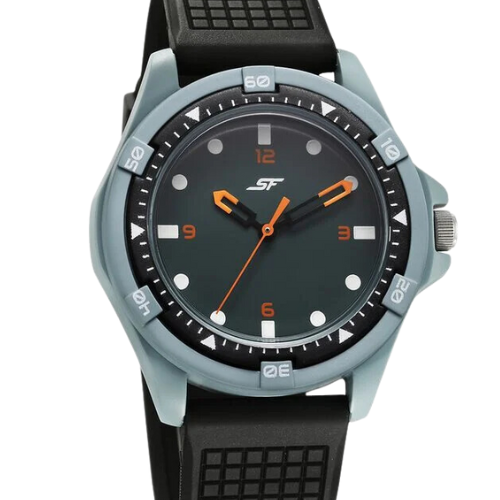 SF Sporty Grey Dial Polyurethane Strap Watch for Men