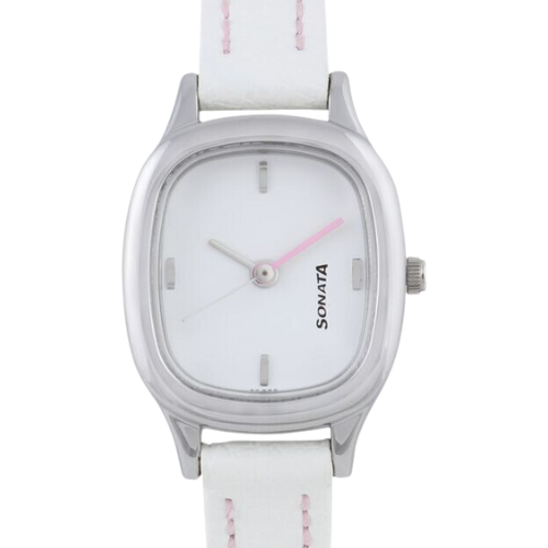 Sonata Quartz Analog White Dial