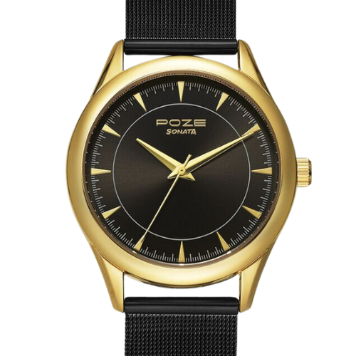 Poze by Sonata Quartz Analog Black Dial