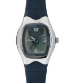 SF Quartz Analog Green Dial Plastic Strap Watch for Women