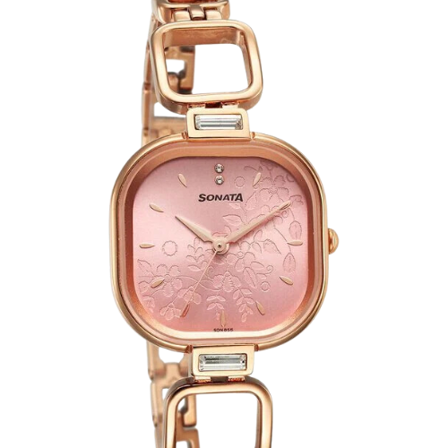 Sonata Wedding Quartz Analog Pink Dial