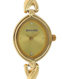 Sonata Quartz Analog Champagne Dial