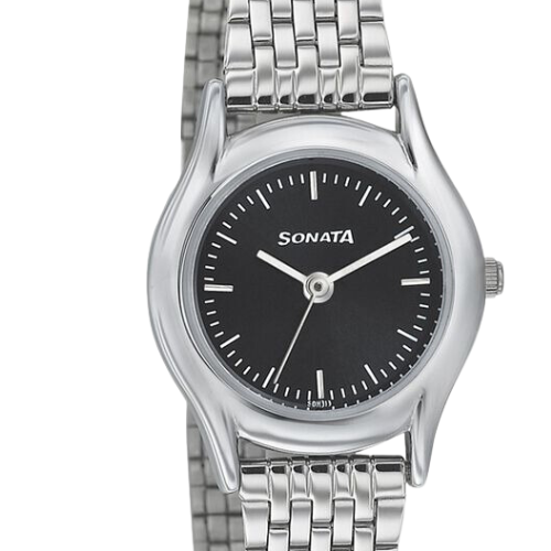 Sonata Essentials Black Dial