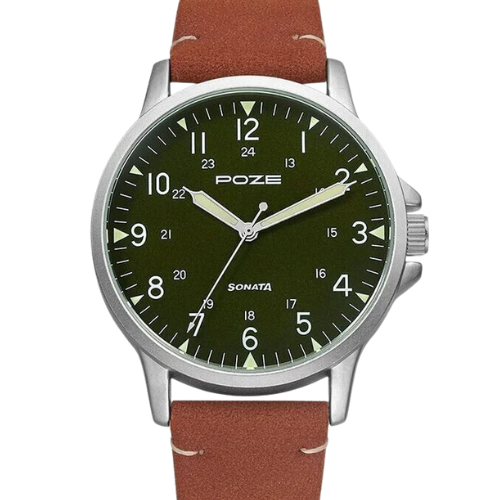 Poze by Sonata Quartz Analog Green Dial