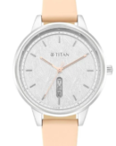 Titan Women's Precision Simplicity Watch: Silver Gradient Dial with Metal Strap
