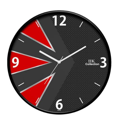 IIK COLLECTION Plastic Round Analogue Wall Clock